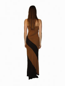 GUCCI BY TOM FORD SLIP DRESS IN CARAMEL